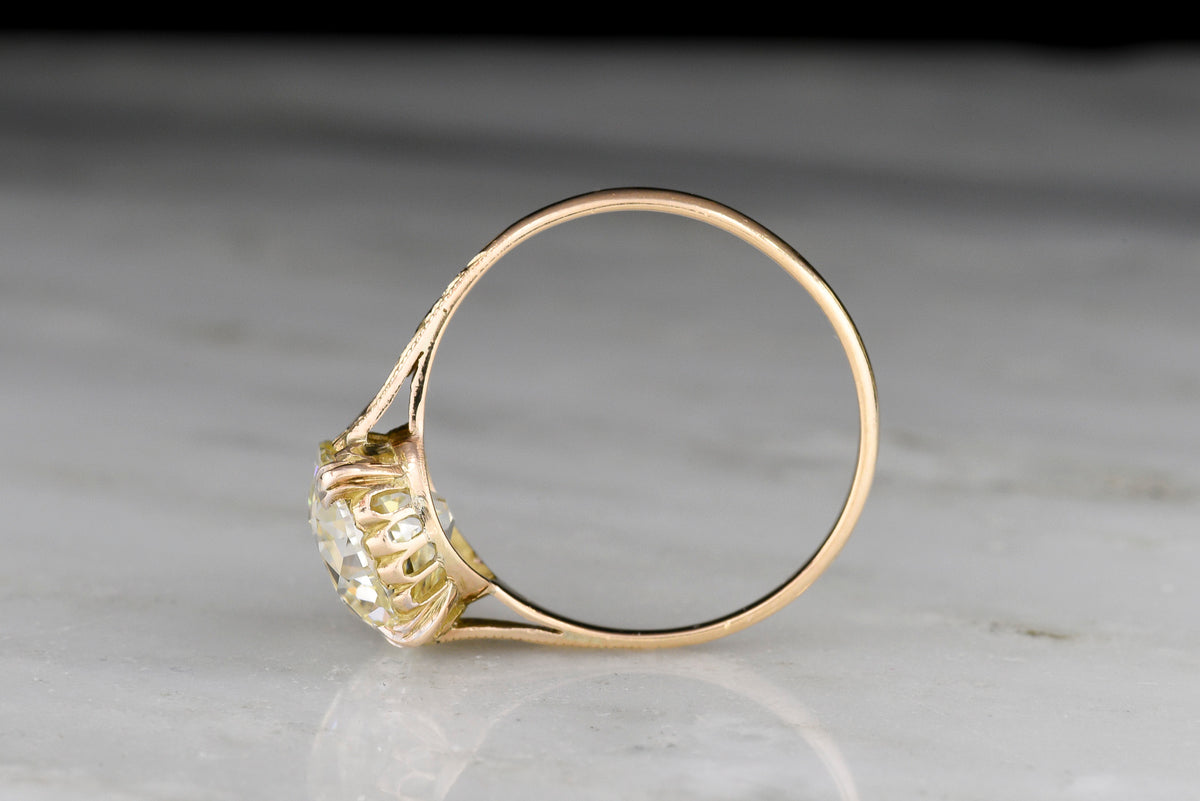 RESERVED!!! Late/Post-Victorian Solitaire Engagement Ring with a GIA 2.62 Old Euro Center