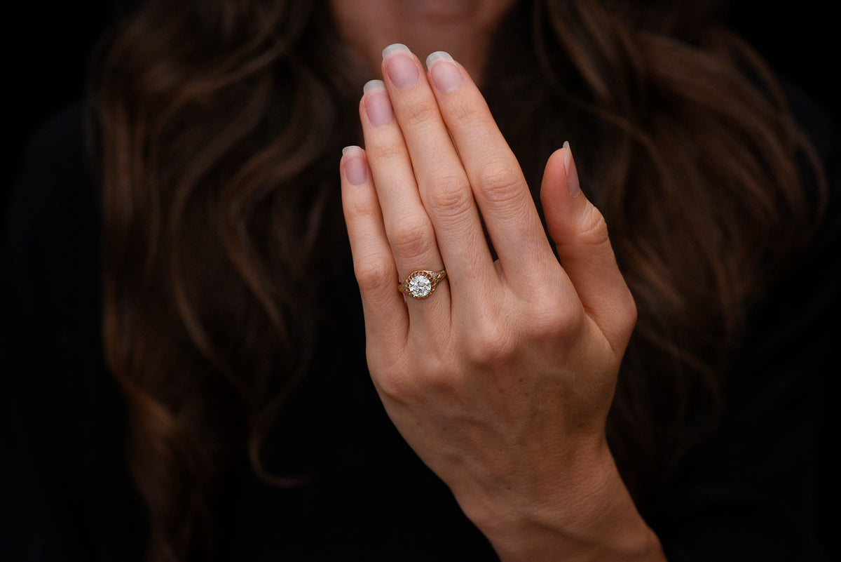 Stunning Victorian Belcher-Prong Solitaire with an Old European Cut Diamond