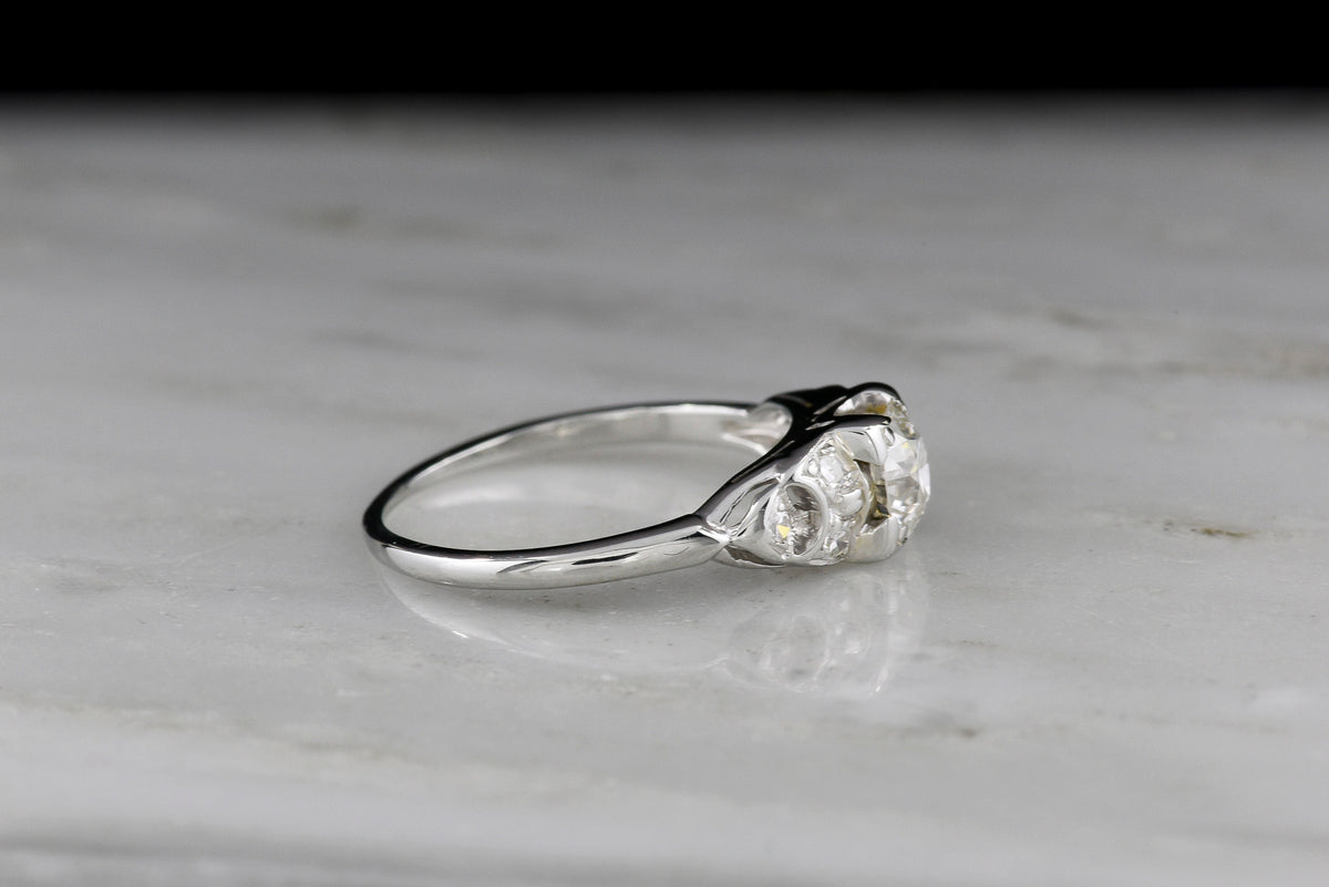 Vintage Art Deco "Jabel" Engagement Ring with an Old European Cut Diamond Center
