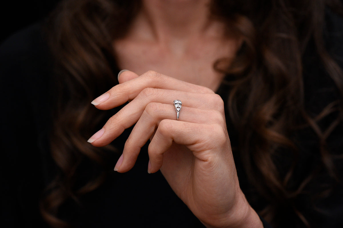 Vintage Art Deco "Jabel" Engagement Ring with an Old European Cut Diamond Center
