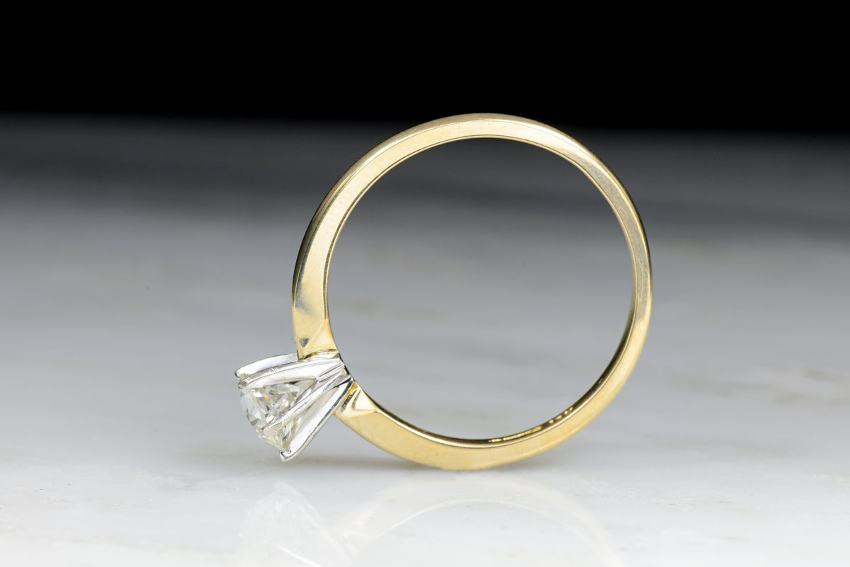 Vintage .68 Carat Old European Cut Diamond Solitaire Engagement Ring