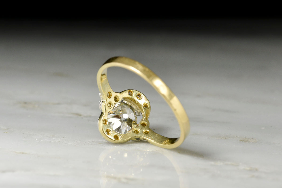 Belle Époque 1.3 Carat Old Mine Cut Diamond Engagement Ring