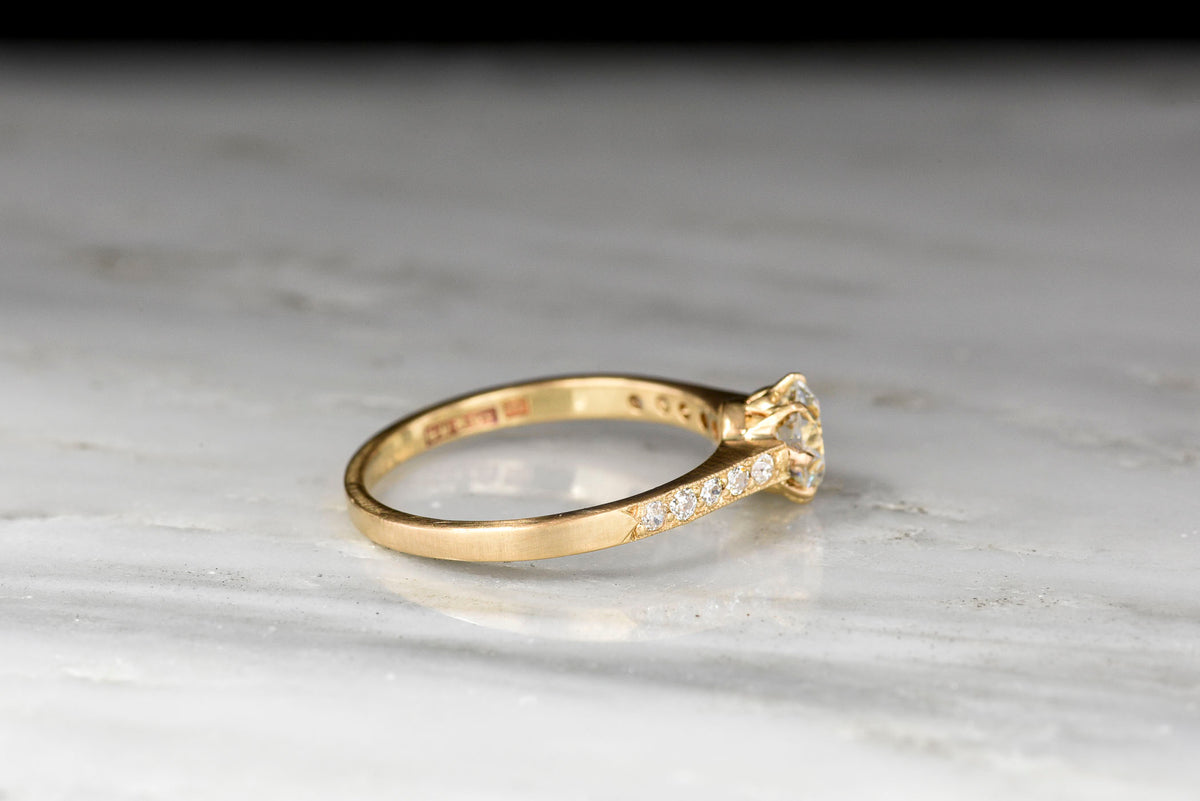 Swedish Gustav Dahlgren Engagement Ring with a GIA .75 Carat Transitional Cut Diamond Center