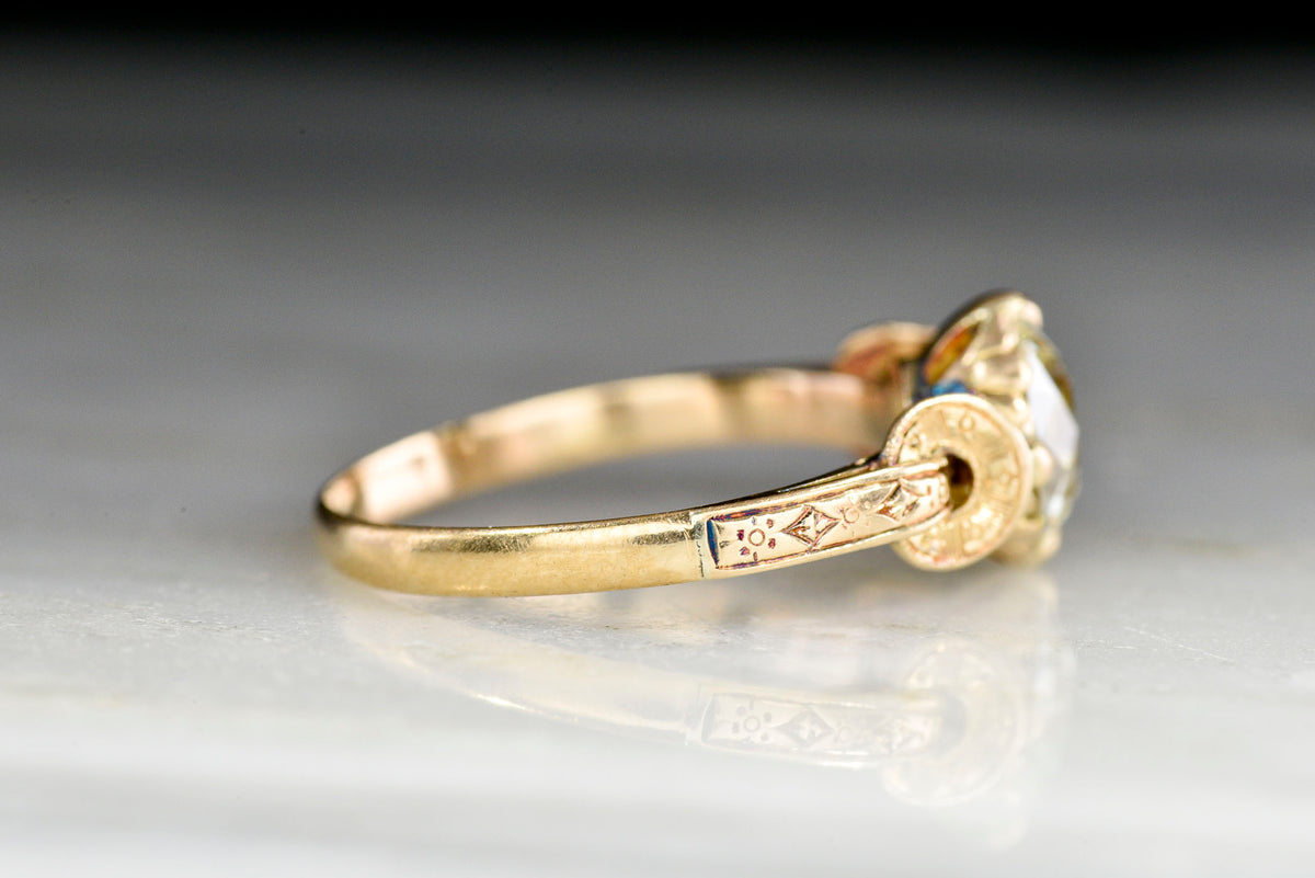 c. 1800s Victorian Engagement Ring with an American-Frontier-Inspired Design