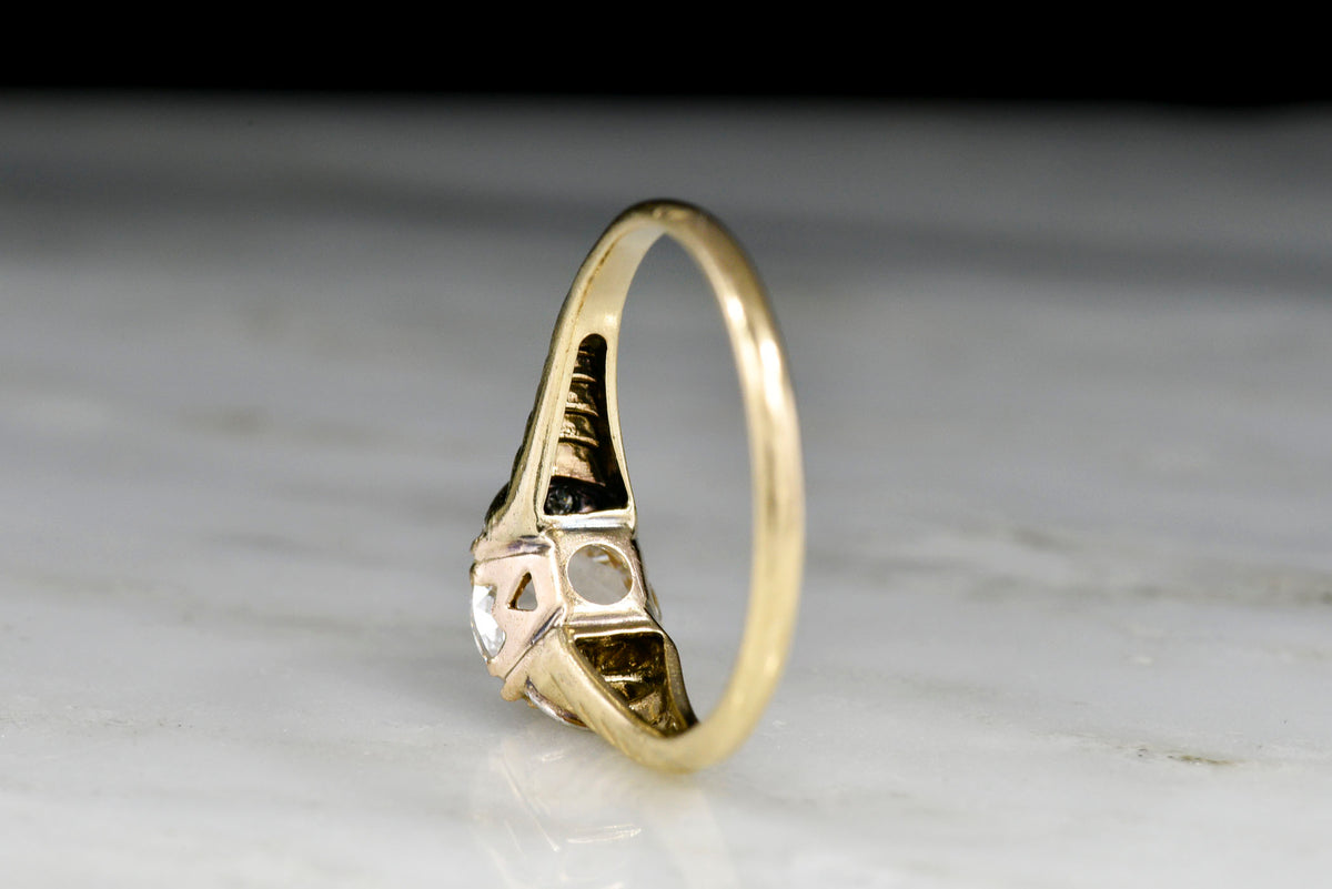 Vintage Mid Century 1.02 Carat Rose Cut Diamond Ring