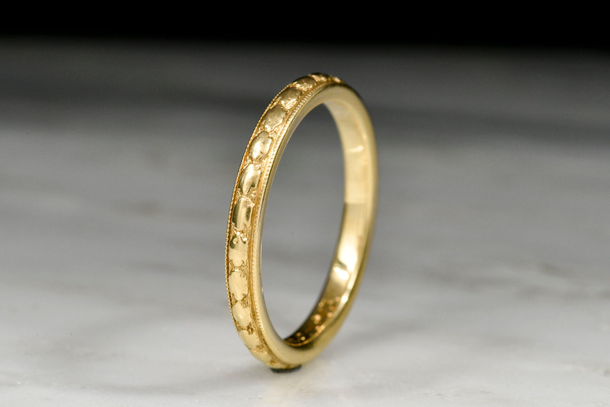 Pre-WWI (Dated 1913) 18K Gold Wedding Band or Stacking Ring