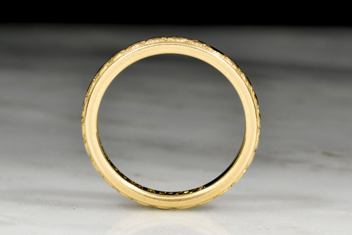 Pre-WWI (Dated 1913) 18K Gold Wedding Band or Stacking Ring