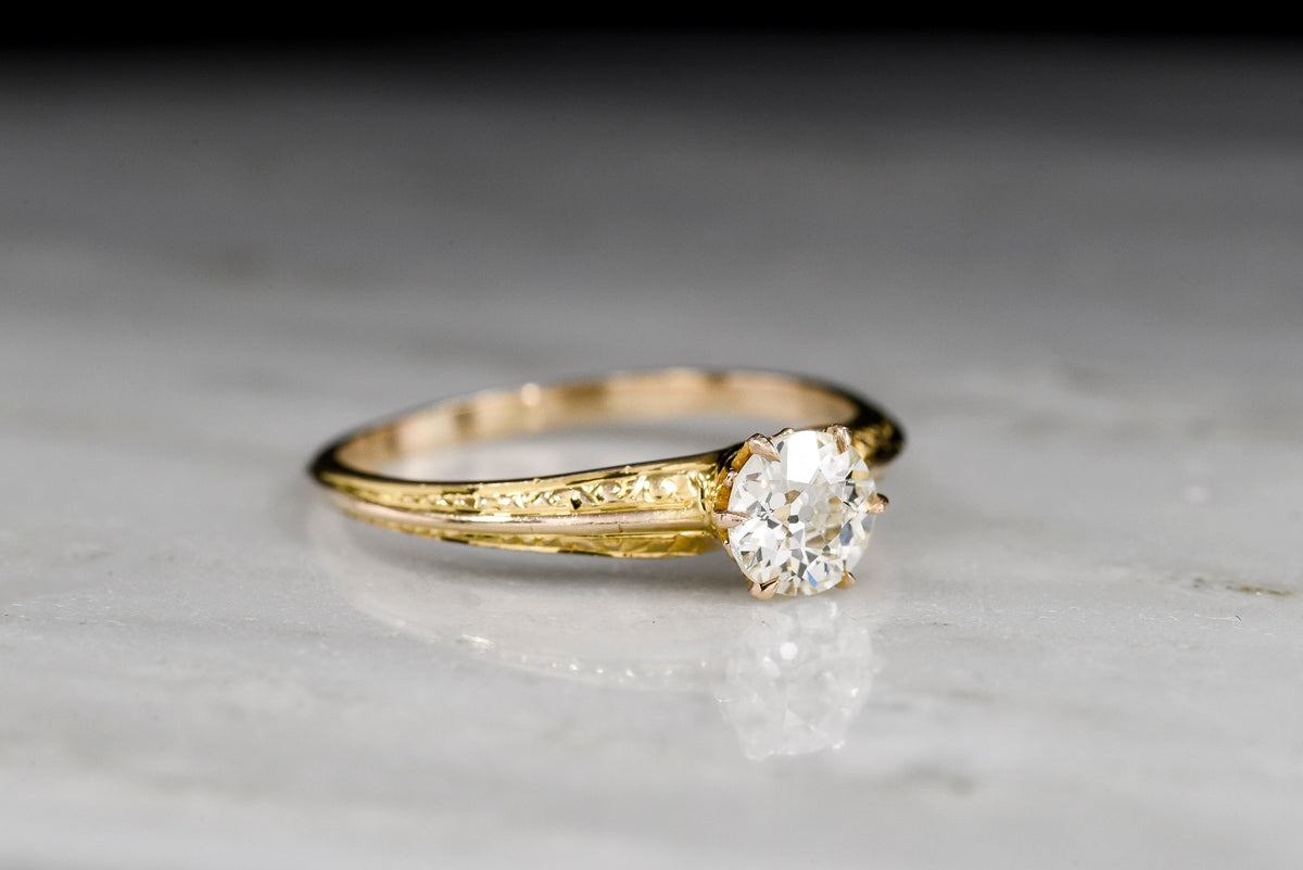 c. Early 1900s Ostby &amp; Barton Solitaire Engagement Ring with an Old European Cut Diamond