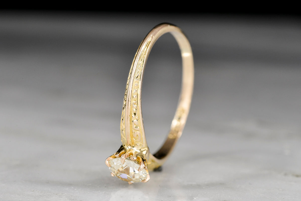 c. Early 1900s Ostby &amp; Barton Solitaire Engagement Ring with an Old European Cut Diamond