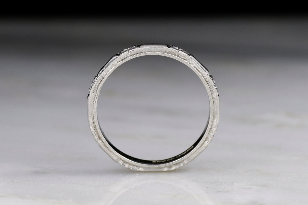 Art Deco / Early-Midcentury Wedding or Stacking Band