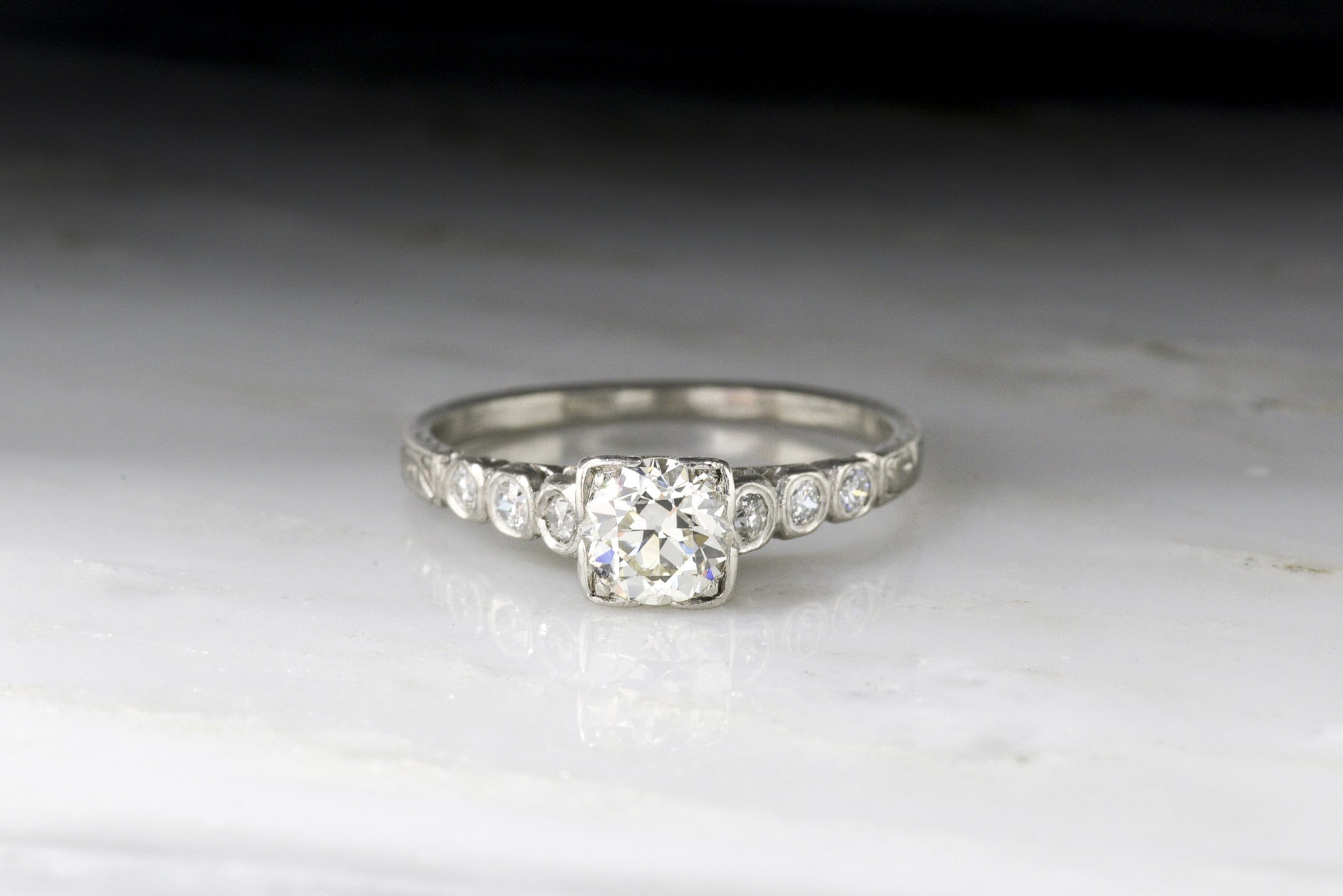 Art Deco Mid-Century Carat Old European Cut Diamond