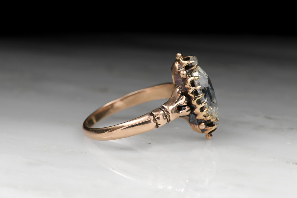 Antique / Vintage Victorian Marquise Cut Diamond Engagement Ring