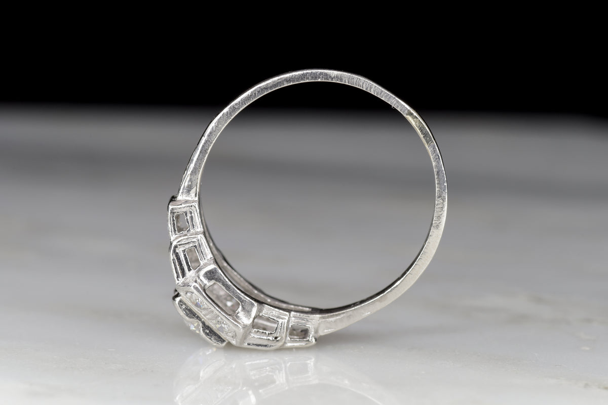Art Deco / Retro Old European Cut Diamond Engagement Ring