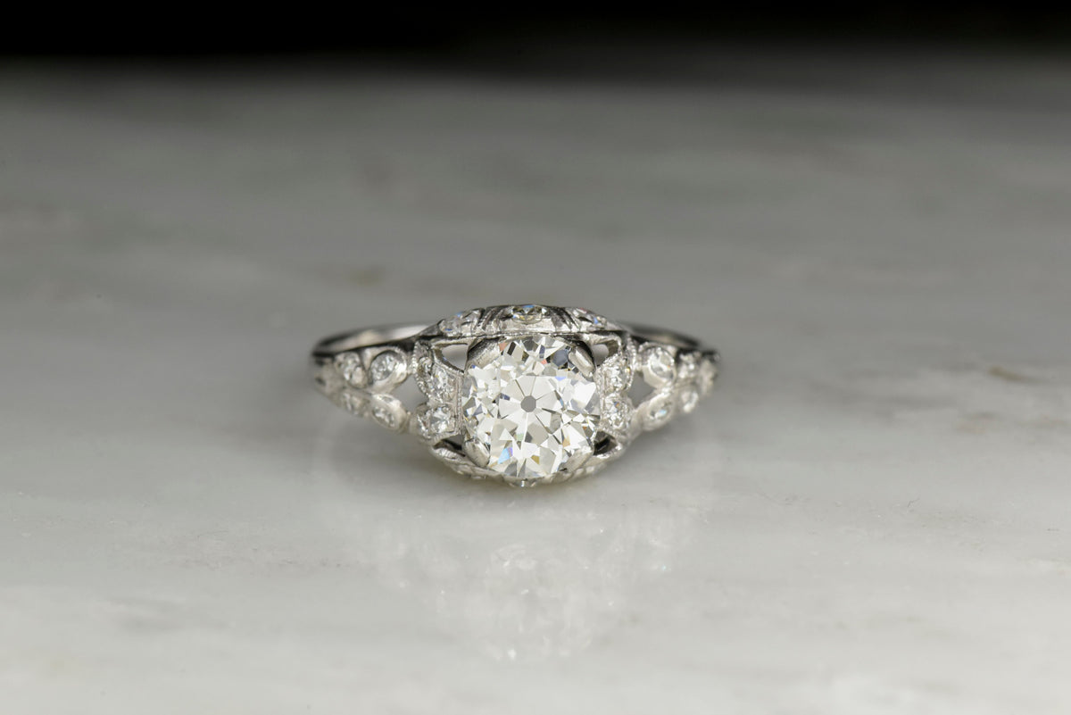 Circa 1920s - 1930s Late Edwardian Engagement Ring