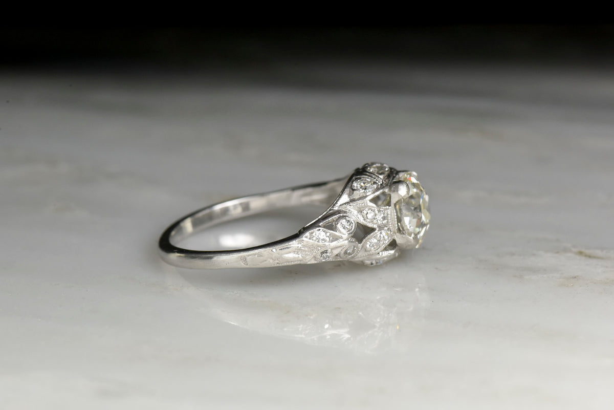 Circa 1920s - 1930s Late Edwardian Engagement Ring