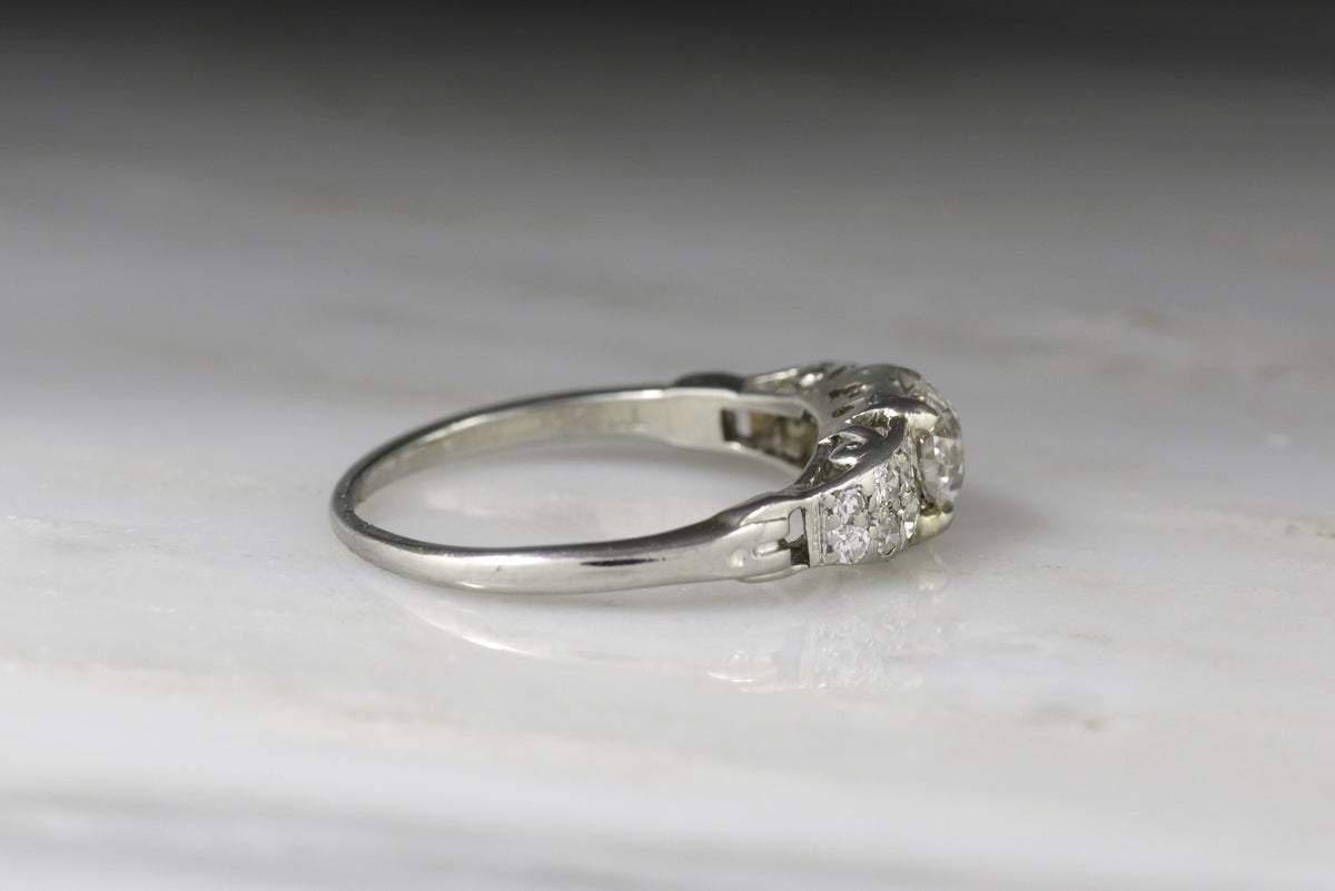 Vintage Art Deco / Retro Traub-Orange Blossom Old European Cut Diamond Engagement Ring