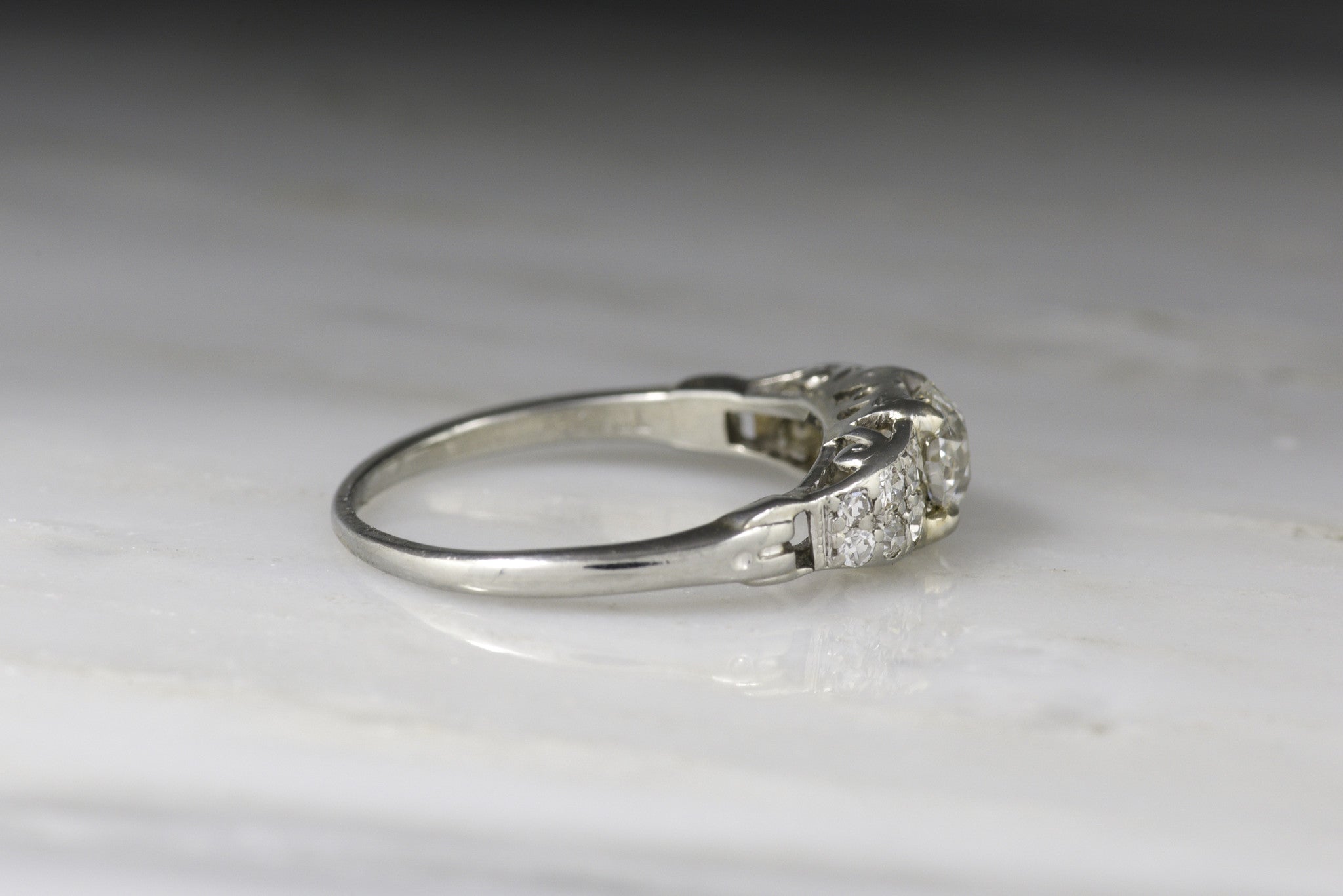 Vintage Traub-Orange Blossom Art Deco / Retro Diamond Engagement Ring ...