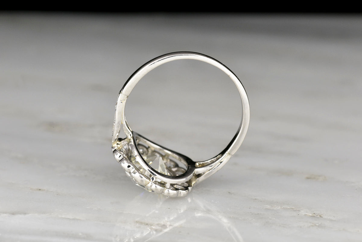 Art Deco Era 2.07 Carat Old European Cut Diamond Engagement Ring