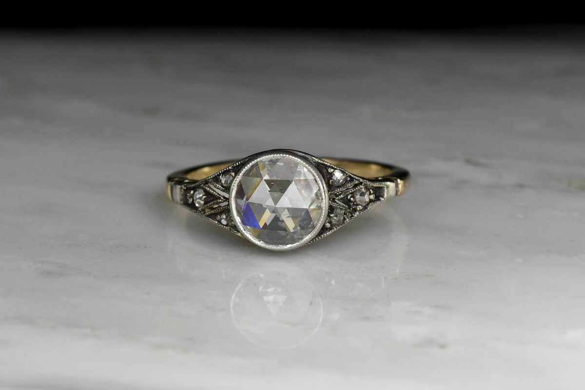 Victorian Bezel-Set Diamond Engagement Ring