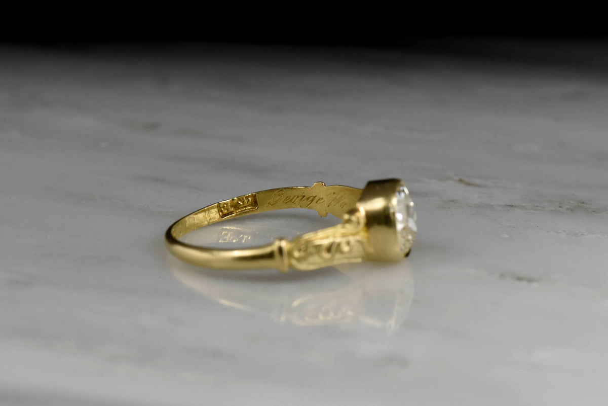 Antique English Engagement Ring from 1863