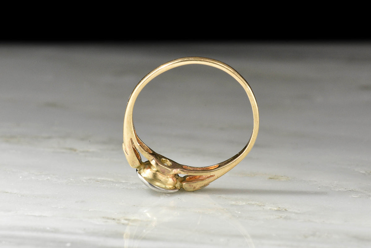 Bezel Set GIA .90 Carat Old European Cut Diamond Engagement Ring