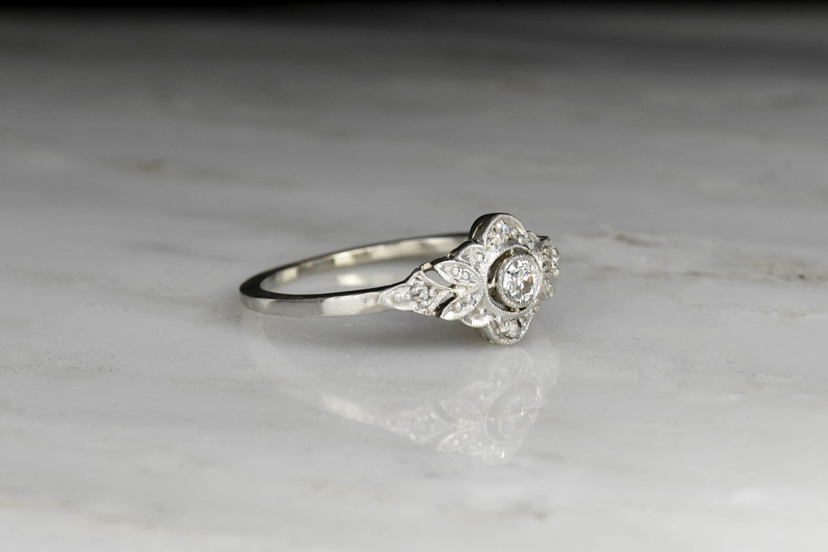 Petite Edwardian Diamond Engagement or Fashion Ring
