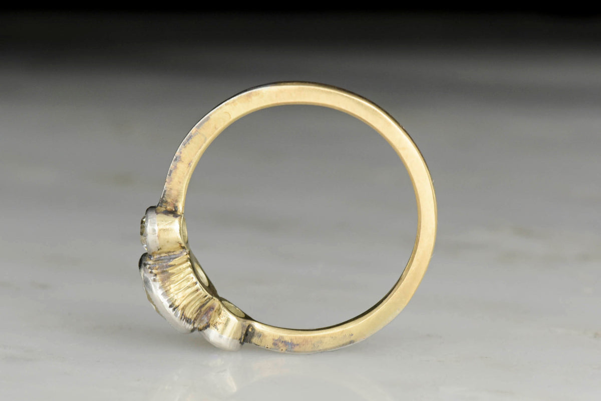 Belle Époque Three Stone Diamond Engagement Ring
