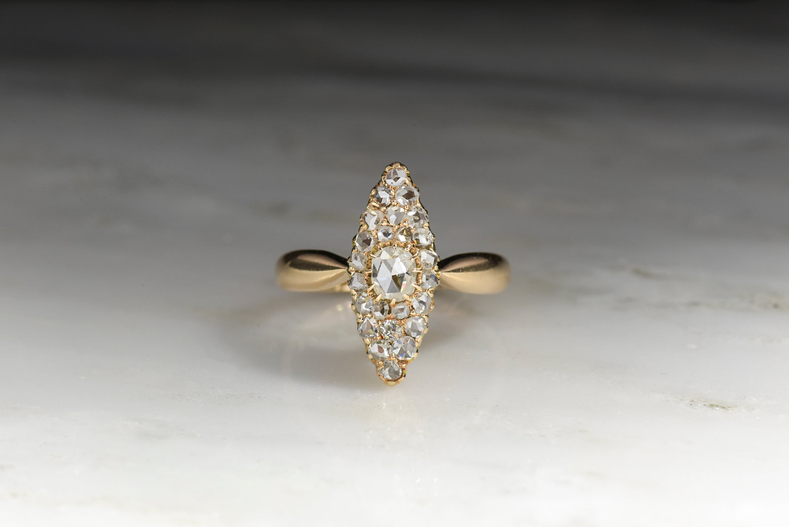 Victorian navette ring