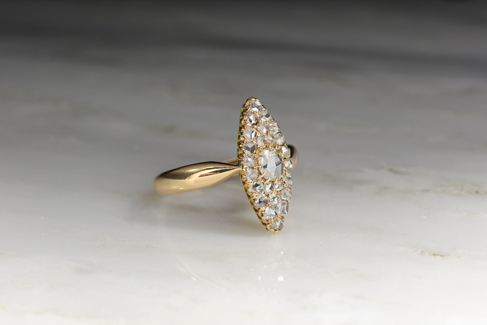 Victorian navette ring