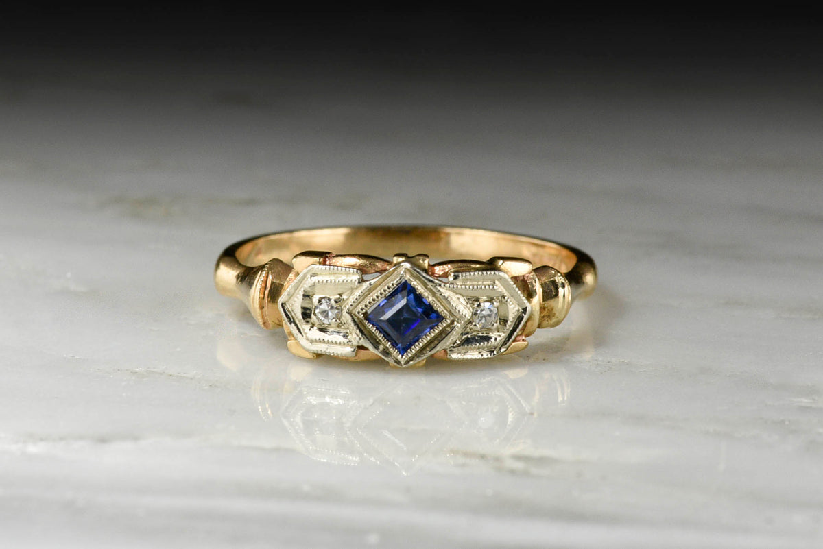 Late Art Deco Two-Toned Right-Hand Ring