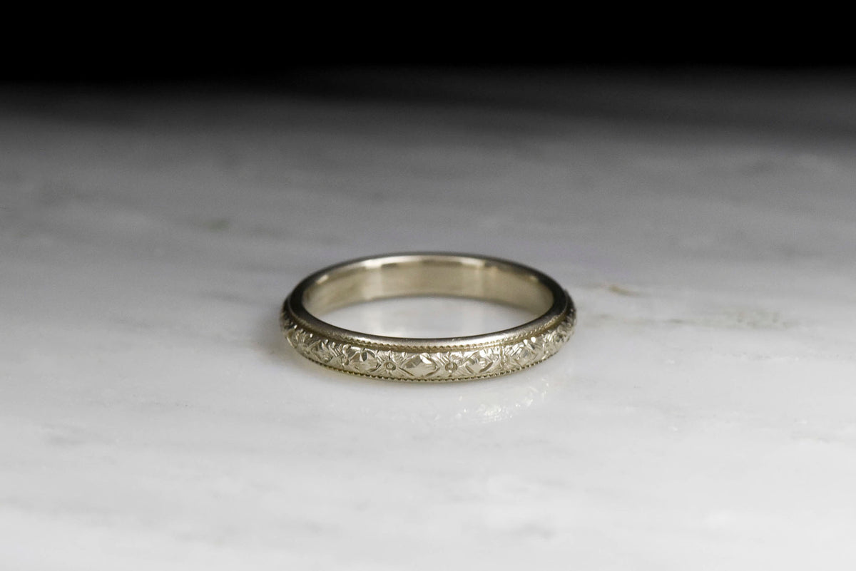 Late Victorian Hand-Engraved Wedding Band