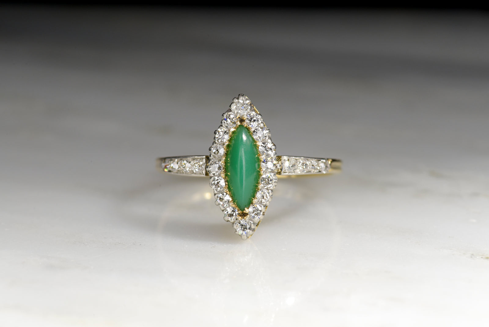 Women's Victorian navette ring