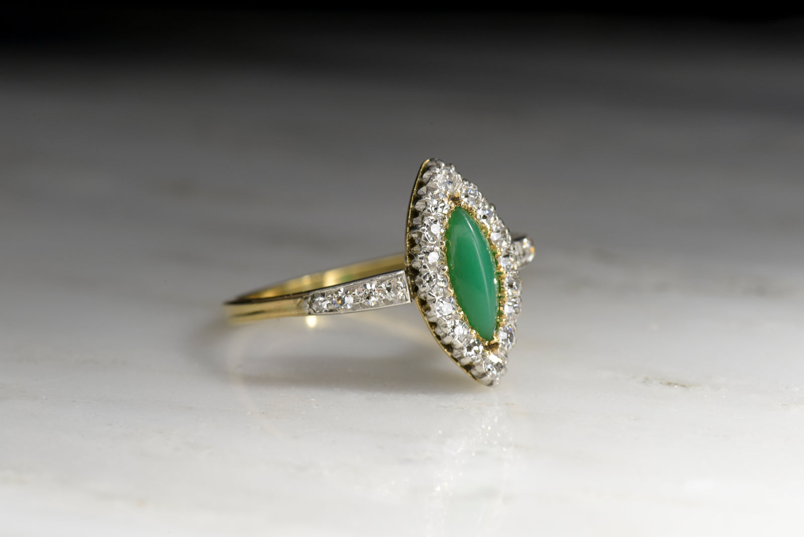 Women's Victorian navette ring