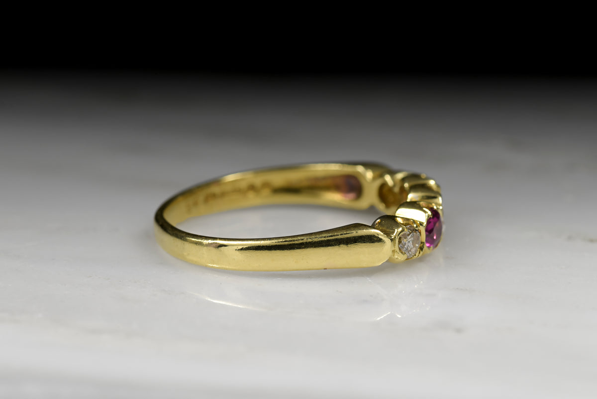 Vintage Wedding Band or Stacking Ring: Vintage Women&#39;s Diamond and Ruby Ring