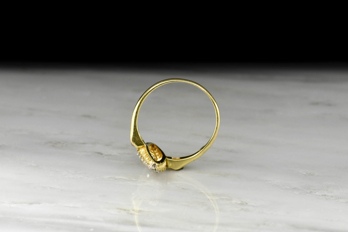 Late 1800s Diamond Cobblestone Navette Ring