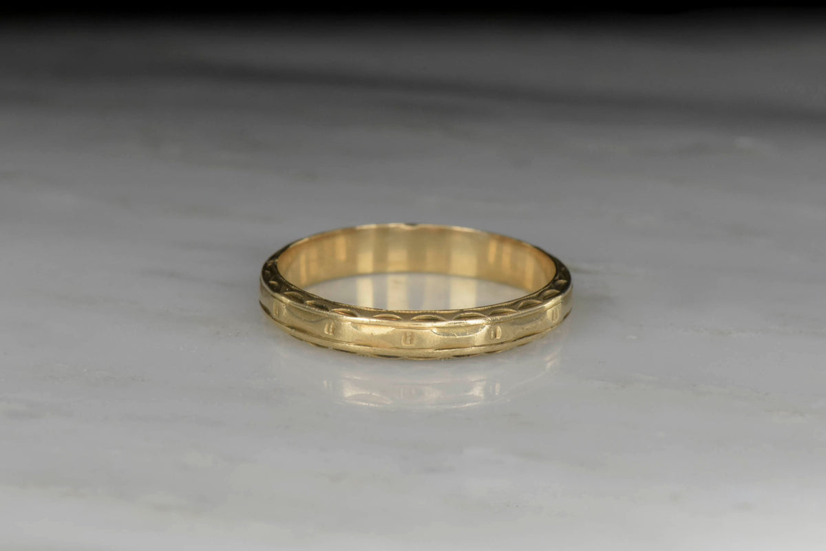 Men&#39;s Victorian Revival / Mid-Century Gold Band