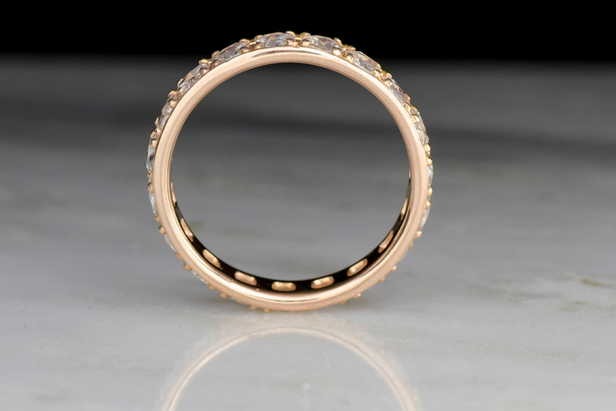 Estate Tiffany &amp; Co. Rose Cut Diamond and Rose Gold Eternity Band