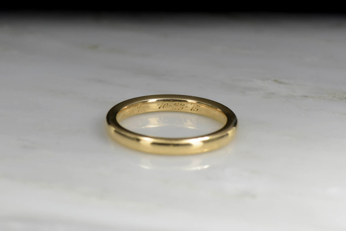 Classic Gold Wedding Band from 1915