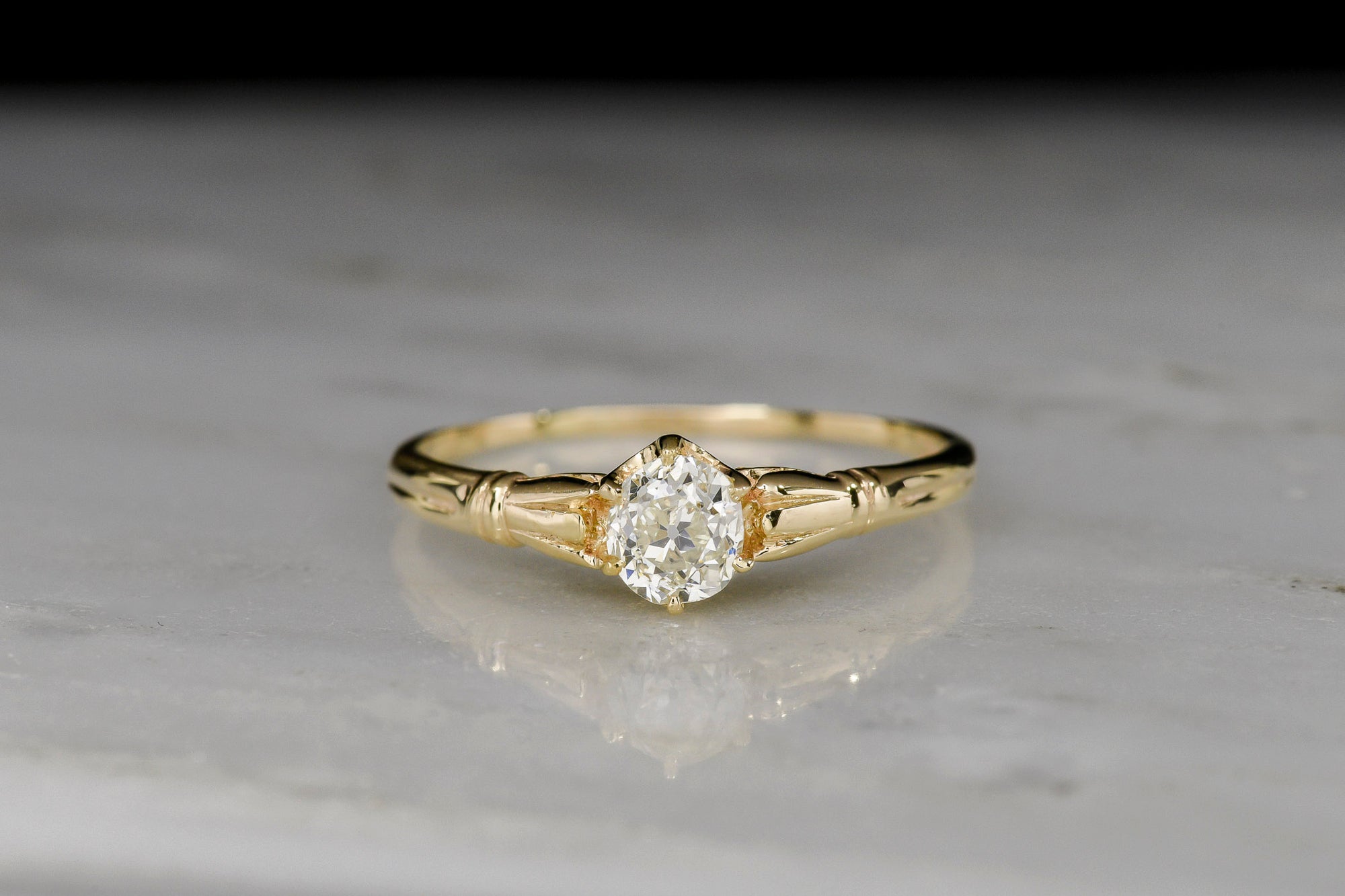 Vintage Early 1900s 14K Gold, Old Mine Cut Diamond and Seed