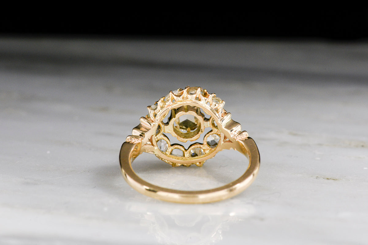 Victorian Rose Cut Diamond Cluster Ring Conversion in Gold